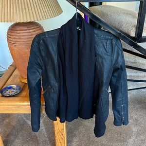 Black Free People Jacket - zippered sleeves and pockets